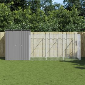 Dog House Light grey Galvanized steel Large Durable Dog House